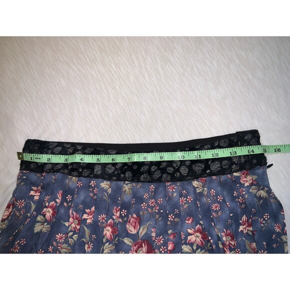Y2K Custo Barcelona Pleated Floral Grunge Skirt Size 36 - Picture 4 of 5